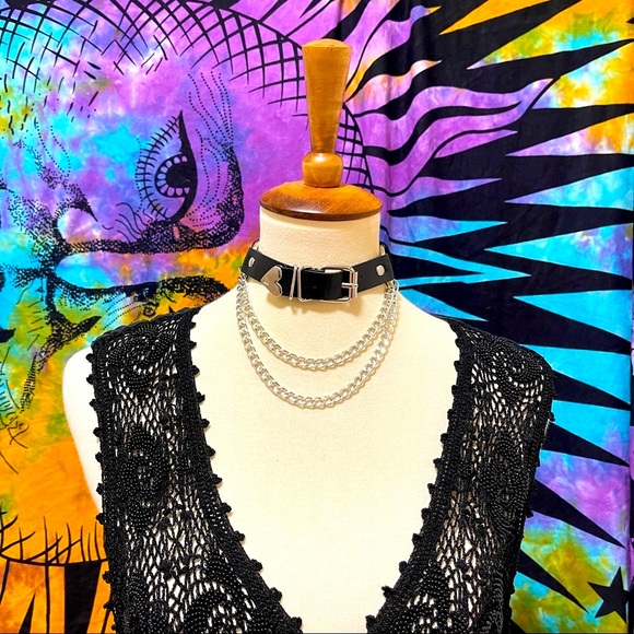 Authentic Original Vintage Style Jackets & Blazers - 🌈 Crochet lovely Vintage vest